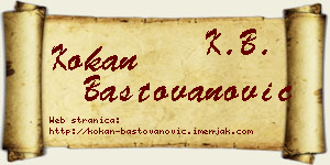 Kokan Baštovanović vizit kartica